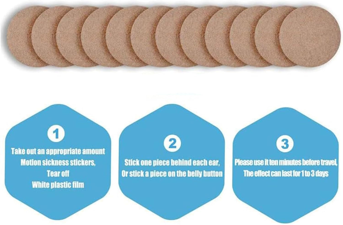 暈車貼、巡航暈船貼、噁心貼、無副作用，適用於汽車和乘船、輪船、巡航和飛機及其他交通工具（40 片）