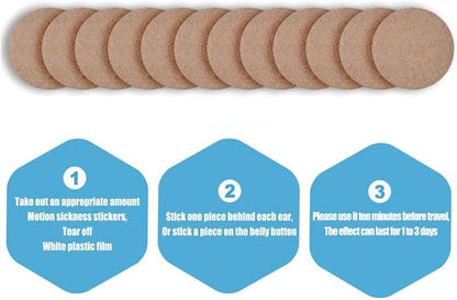 暈車貼、巡航暈船貼、噁心貼、無副作用，適用於汽車和乘船、輪船、巡航和飛機及其他交通工具（40 片）