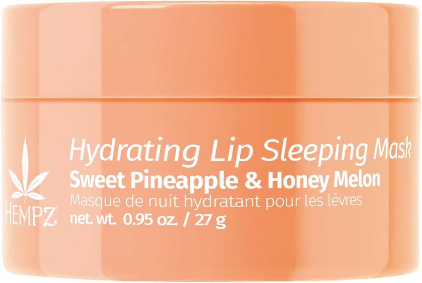 Hempz Hydrating Lip Sleeping Mask - Sweet Pineapple & Honey Melon (.70 Oz.) | Overnight Hydrating Lip Balm for Dry Lips, Lip Repair, Chapped Lip Treatment & Nourishment for Women