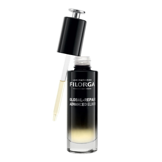 Filorga Global-Repair Advanced Elixir Oil-Serum - Restorative Anti-Aging Facial Serum - All Skin Types - With Ceramides & Camelia Oil - Light Texture - 30ml