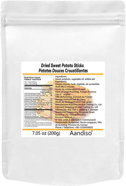 Dried Sweet Potato Sticks 200g Crispy Sweet Potato Jerky Instant Vegetable Jerky Crispy Fruits and Vegetables Snacks Patates Douces Croustilles