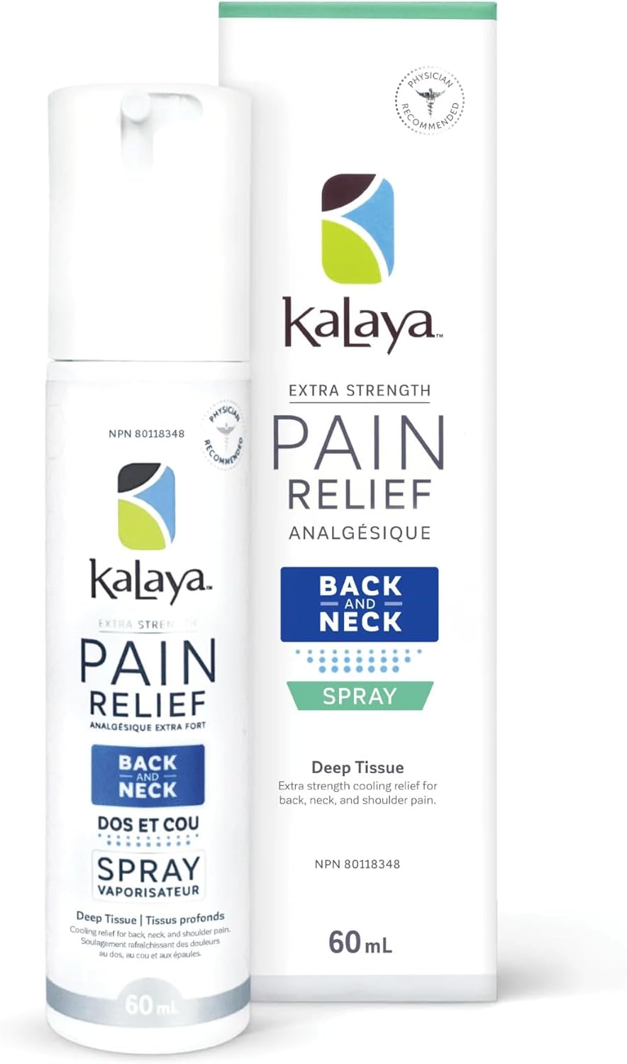 KaLaya 新款背部和颈部肌肉清凉止痛喷雾 - 强效局部镇痛剂，可即时和持久缓解疼痛