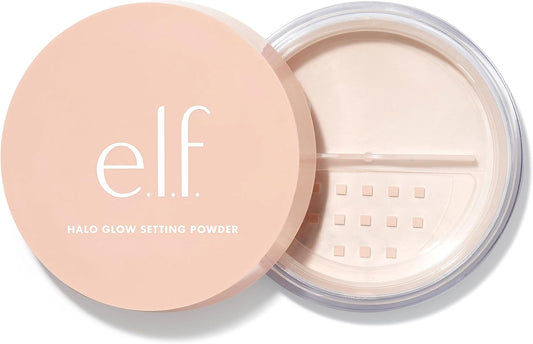 e.l.f. Halo Glow Setting Powder, Silky Setting Powder For Soft Glow Without Shine & Squeeze Me Lip Balm, Moisturizing Lip Balm For A Sheer Tint Of Colour