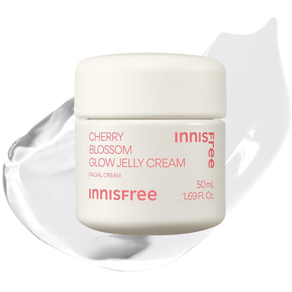 innisfree Cherry Blossom Glow Jelly Cream with Niacinamide, Korean Hydrating Moisturizer for Smooth, Radiant Skin