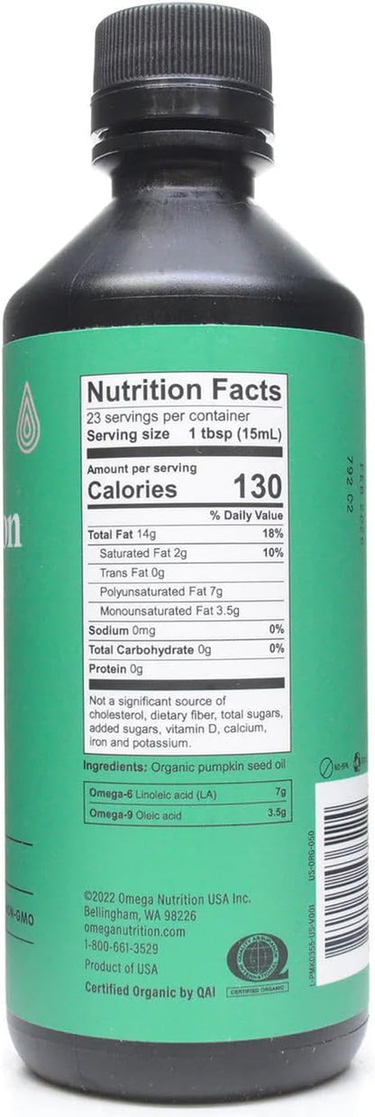 Omega Nutrition, 有機南瓜籽油，355毫升（1包）