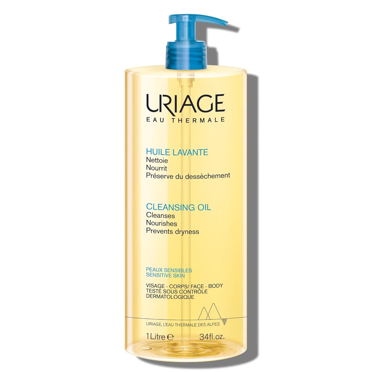 Uriage - 舒緩潔膚油 | 臉部及身體日常潔膚，為極乾肌膚帶來即時及持久舒適感受。蘊含甘油與神經醯胺 | 無皂基，無香精