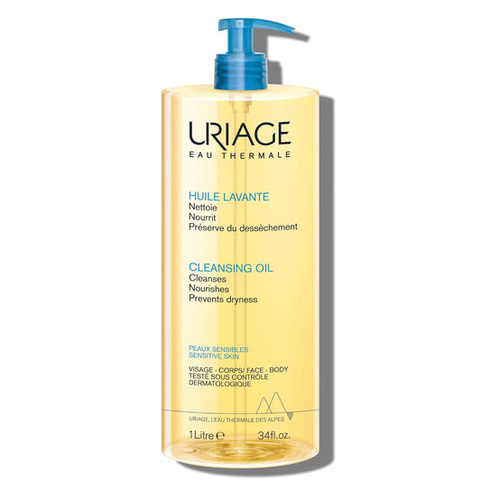 Uriage - Cleansing Soothing Oil | Face & Body Daily Cleanser that Brings Instant & Long-Lasting Comfort to Very Dry Skin. With Glycerin & Ceramides | Soap-free, Fragrance-Free