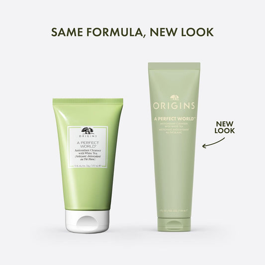 Origins A Perfect World Antioxidant Cleanser | For Dry and Combination Skin | With White Tea & Glycerin, 150 ml