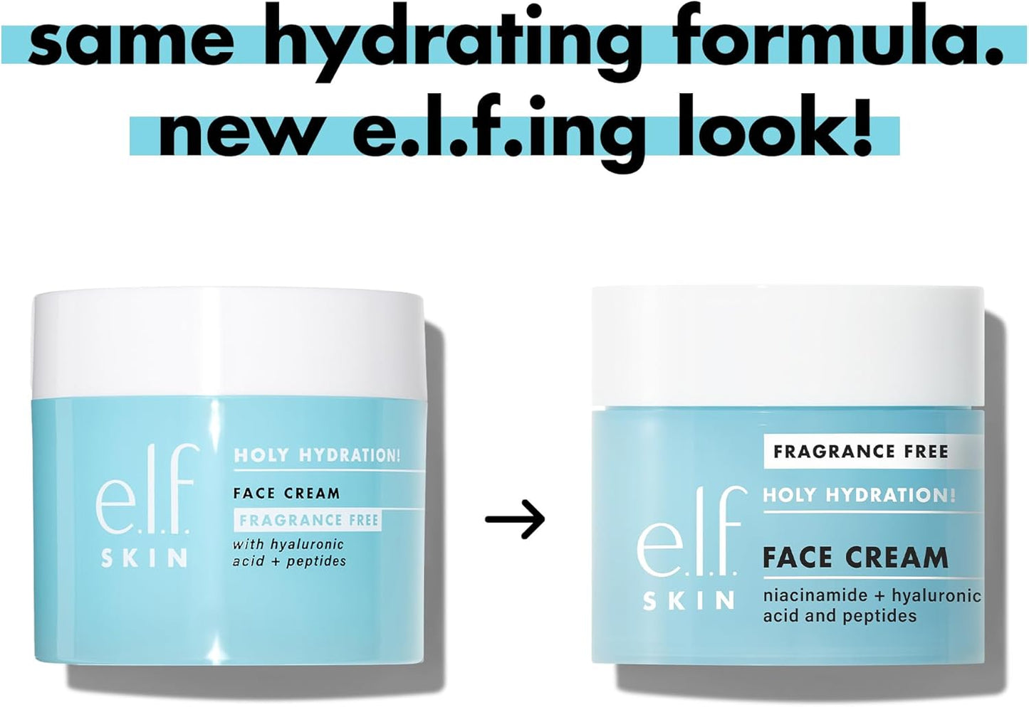 e.l.f. Holy Hydration! Face Cream - Fragrance Free, Moisturizes & Softens Skin, Quick-Absorbing & Ultra-Hydrating, 1.8 Oz (50g)