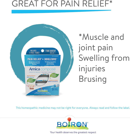 Arnica Composé 管装，4 克，顺势疗法药物，用于缓解肌肉和关节疼痛、受伤肿胀、瘀伤和擦伤，来自天然来源的植物，包括山金车