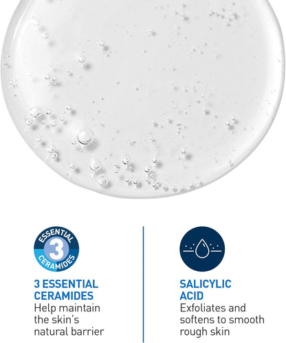 CeraVe SALICYLIC ACID Cleanser, Renewing SA Smoothing BHA Exfoliant for Face. Suitable for Keratosis Pilaris & Psoriasis. Gentle Cleanser With Hyaluronic Acid, Niacinamide, Vitamin D & Ceramides. Fragrance Free, No micro…