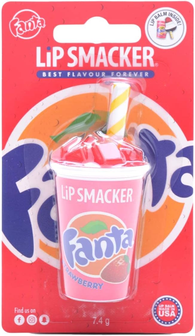 Lip Smacker 82047 Fanta strawberry cup lip balm, 0.26 Ounce