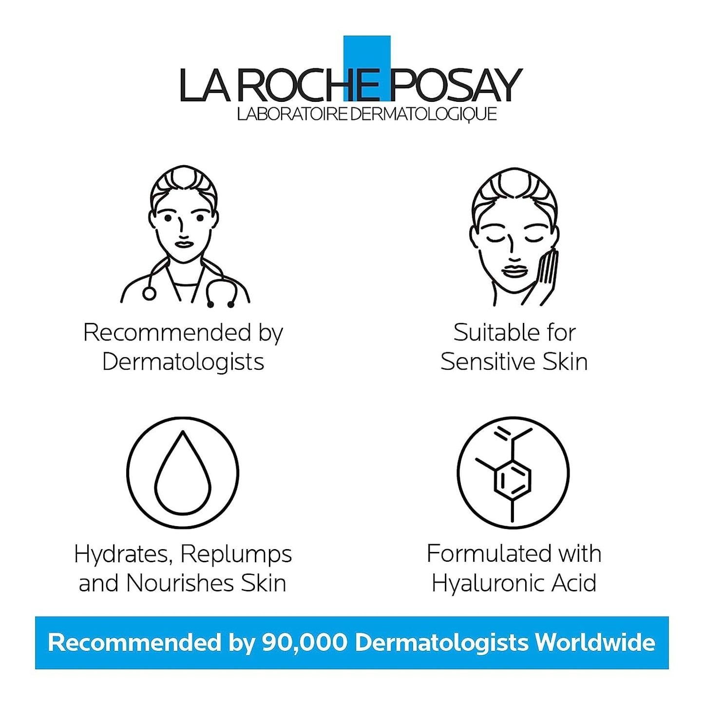 La Roche-Posay Hyalu B5 Riche Cream, Anti-Wrinkle Care, Repairing Replumping with Hyaluronic Acid and Vitamin B5 | Suitable for Sensitive Skin | 40 ml