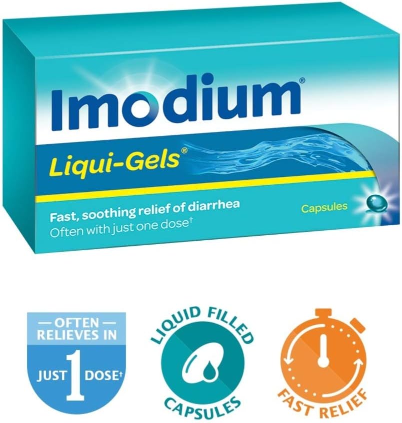 易蒙停液體膠囊 - 快速緩解腹瀉 - 鹽酸洛哌丁胺 - 止瀉藥 - 60粒液體膠囊，2毫克