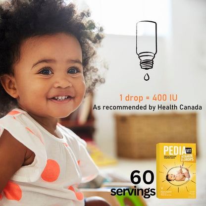 PediaVit 液体维生素 D3 400IU，60 滴，2.5mL