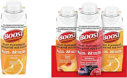 Boost 水果味橙味饮料，237 毫升，24 瓶 & 水果味什锦装，237 毫升，24 瓶