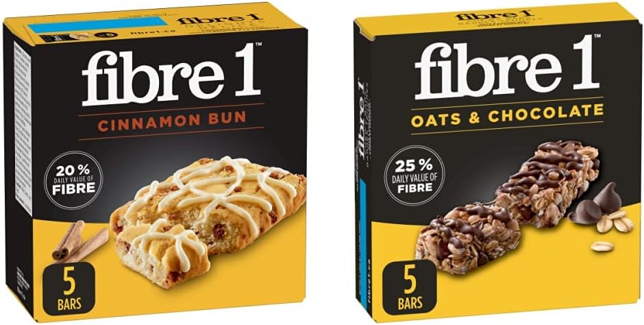 Fibre 1 Delights 肉桂捲口味，5個裝 & 燕麥巧克力口味，5個裝，175克