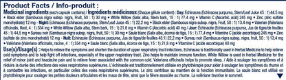 Sambucol Black Elderberry – Cough, Cold and Flu Day/Night| Helps Relieve Congestion, Fever Sore Throat & Head Pain | Black Elderberry, White Willow| 24 Hard Capsules (18 Day/6 Night)