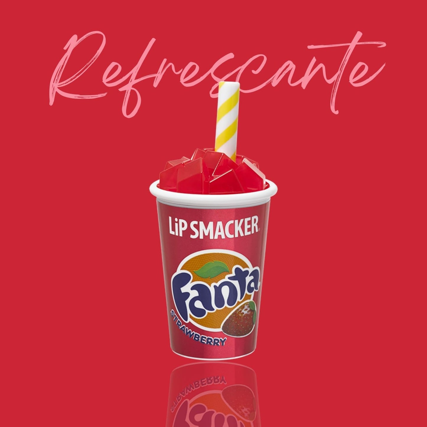 Lip Smacker 82047 Fanta strawberry cup lip balm, 0.26 Ounce