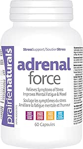 Prairie Naturals Adrenal-Force - Bovine Adrenal Cortex Gland Capsule - 60 Count