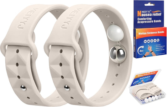 MEIYYJ Morning Sickness Relief Wristbands Motion Sickness Bands for Adults Sea Sickness Wristbands for Cruise Travel Nausea Relief of Headaches, Insomnia, Anxiety and Queasinesss-Star Light