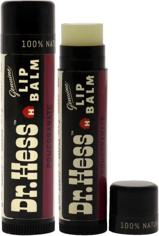 正品潤唇膏 - Dr. Hess 石榴味，男女通用 - 0.15 盎司潤唇膏