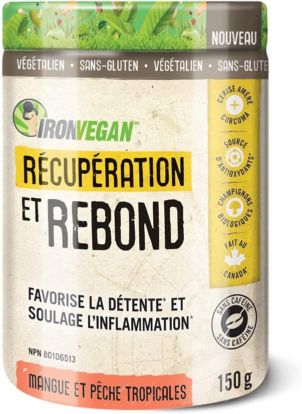 Iron Vegan Rebound Recovery 熱帶芒果桃子口味，150克