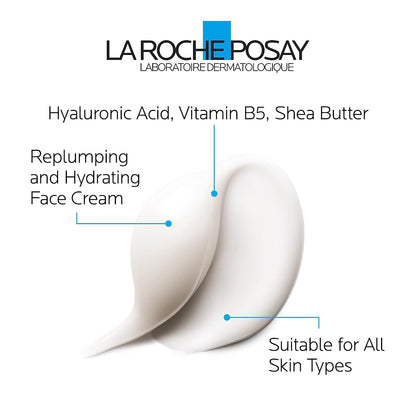 La Roche-Posay Hyalu B5 Riche Cream, Anti-Wrinkle Care, Repairing Replumping with Hyaluronic Acid and Vitamin B5 | Suitable for Sensitive Skin | 40 ml