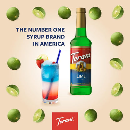 Torani 糖浆，青柠味，25.4 盎司（1 包），绿色