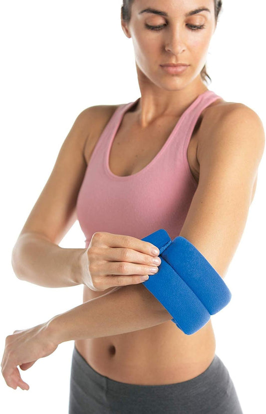 Bed Buddy 关节敷贴 - 冷热疗法，缓解肌肉疼痛和关节疼痛 - 小型加热垫，适用于膝盖、手腕、肘部、脚踝、手臂或腿部，2 个