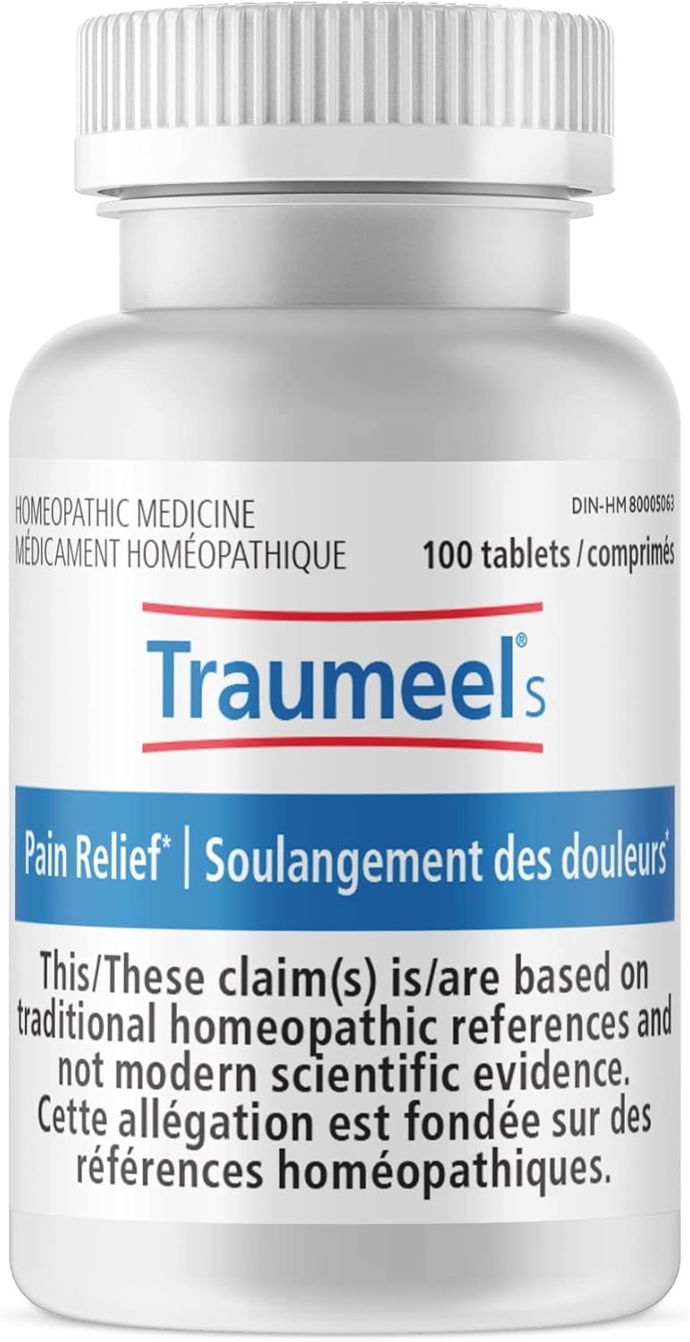 Traumeel 緩解肌肉、關節、背部、關節炎、損傷、運動相關疼痛和酸痛 - 山金車 + 13 種活性成分 - 德國製造 - 100 片