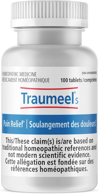 Traumeel 緩解肌肉、關節、背部、關節炎、損傷、運動相關疼痛和酸痛 - 山金車 + 13 種活性成分 - 德國製造 - 100 片