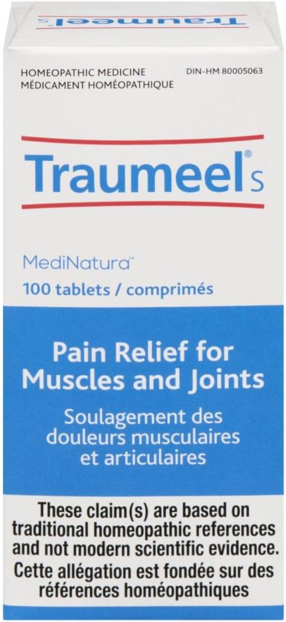 Traumeel 緩解肌肉、關節、背部、關節炎、損傷、運動相關疼痛和酸痛 - 山金車 + 13 種活性成分 - 德國製造 - 100 片