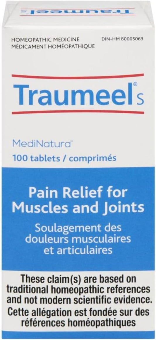 Traumeel 緩解肌肉、關節、背部、關節炎、損傷、運動相關疼痛和酸痛 - 山金車 + 13 種活性成分 - 德國製造 - 100 片