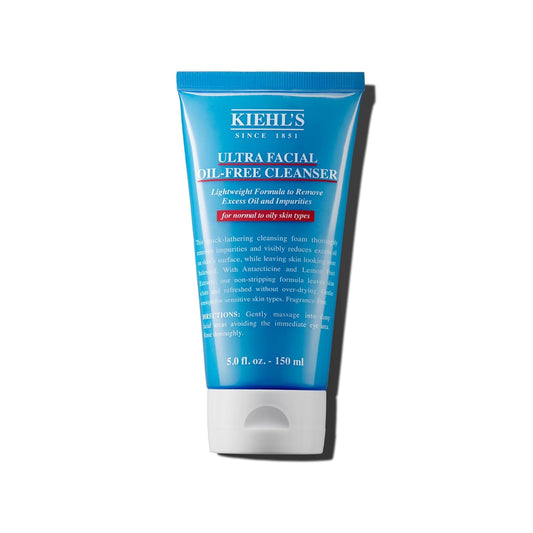 Kiehl's Ultra Facial Oil-Free Cleanser, Foaming Face Wash for Oily to Normal Skin, Visibly Reduces Excess Oil, with Desert Plant and Lemon Fruit Extracts, Paraben-free, Fragrance-free