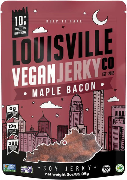 Louisville Vegan Jerky - Maple Bacon, 2.5 oz. Bag