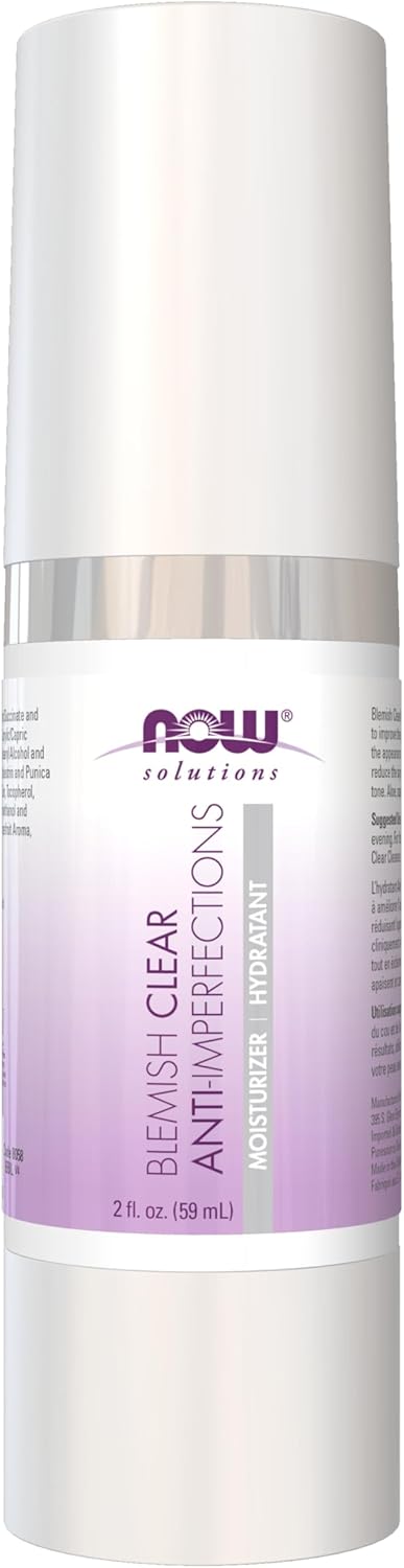 NOW Solutions, Blemish Clear Moisturizer, Improves Appearance With Skin Texture and Tone With Light-Weight Hydration, 59ml