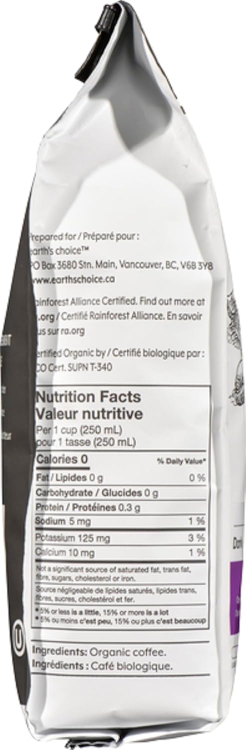 Earth's Choice 有机咖啡，深色研磨，340克