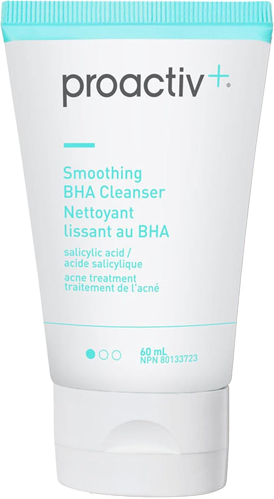 Proactiv+ Smoothing BHA Cleanser, 6 oz, Unscented Acne Treatment for All Skin Types, 1% Salicylic Acid Cleanser with Soothing Aloe