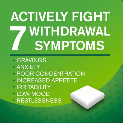 Nicorette 戒烟辅助剂 | 尼古丁口香糖戒烟辅助剂（新鲜水果 2 毫克，210 片 + 肉桂 2 毫克，105 片）