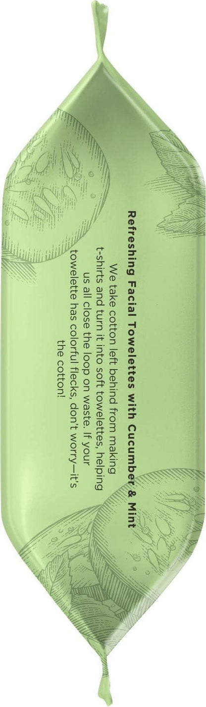 Facial Cleansing Towelettes - Cucumber and Mint by Burts Bees for Unisex - 30 Count Towelettes