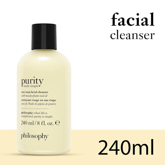 PHILOSOPHY purity made simple facial cleanser with meadowfoam seed oil cleanses skin of dirt, oil, and makeup all in one simple step