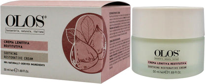 Olos Soothing Restorative Cream - Face Moisturizer - Face Lotion for Stress Signs and Redness - Face Cream with Aloe, Macadamia, Avocado Oil - 1.7 oz