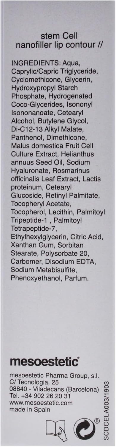 Mesoestetic 干细胞纳米填充唇部轮廓霜 男女通用 0.5 盎司