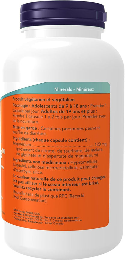 NOW Supplements，鎂轉運蛋白，含 5 種形式的鎂，可達到最佳生物利用度，180 粒素食膠囊