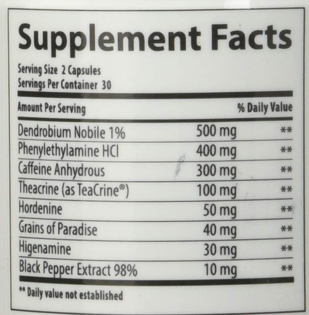 NUTRABOLICS Semtex 60 粒胶囊 - 减肥补充剂和能量增强剂，强效燃脂配方，产热运动前补充剂，