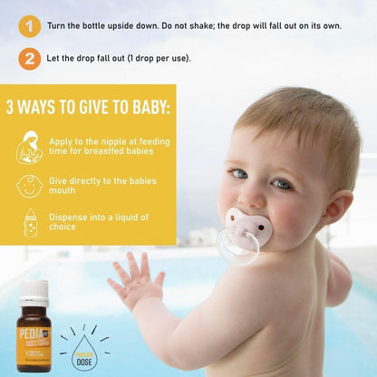 PediaVit 液体维生素 D3 400IU，60 滴，2.5mL