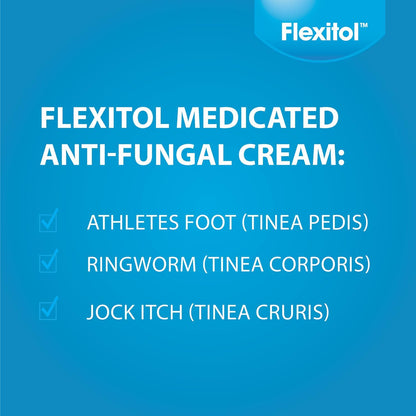 Flexitol 药用抗真菌霜（适用于足癣）——治疗足部真菌和真菌感染的最佳非处方药，有效的足部抗真菌霜（56 克）