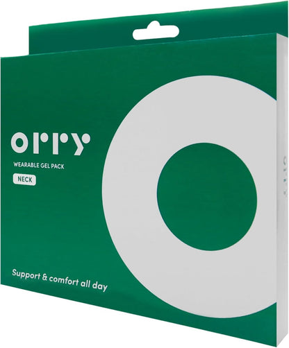ORRY 颈部凝胶冰袋 - 可重复使用的凝胶压缩包，用于冷/热疗法 - 缓解颈部疼痛、斜颈和肩部疼痛 - 易于调节（黑色）