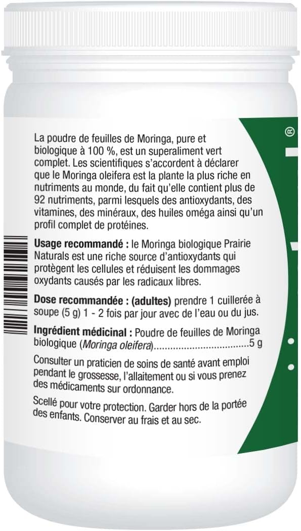 Prairie Naturals Organic Moringa Leaf Powder - 200 Gram